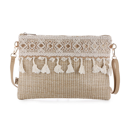 Beach bag - double handle - beach shopper - beach bag - beige