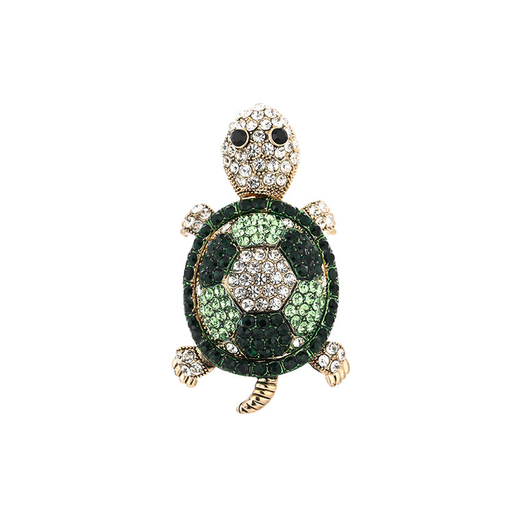 Broche - épingle pour manteau, écharpe ou vêtements - épingle - mode - femmes - filles - scarabée - rose/vert