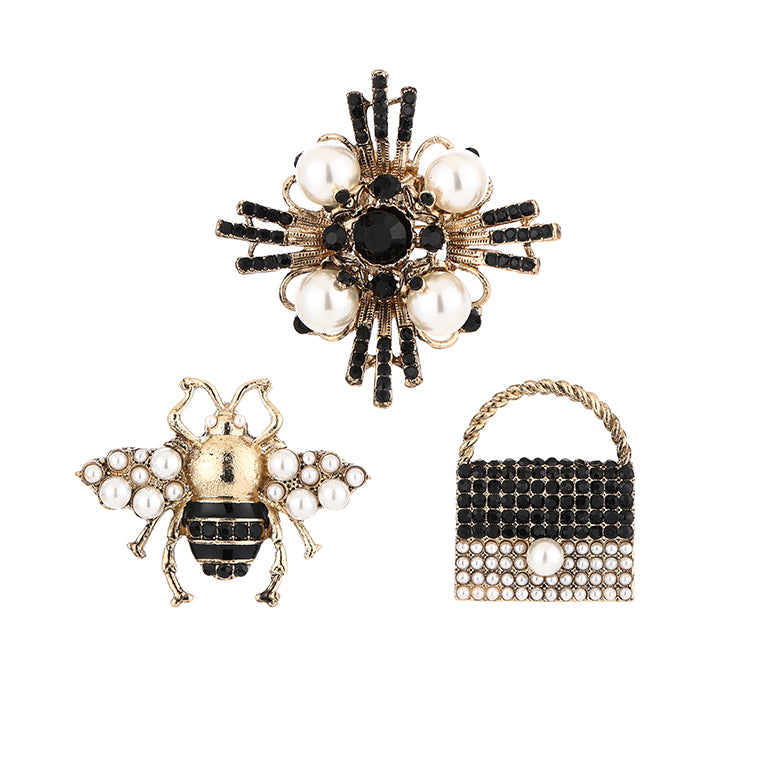 Broche - épingle pour manteau, écharpe ou vêtements - épingle - mode - femmes - filles - scarabée - rose/vert
