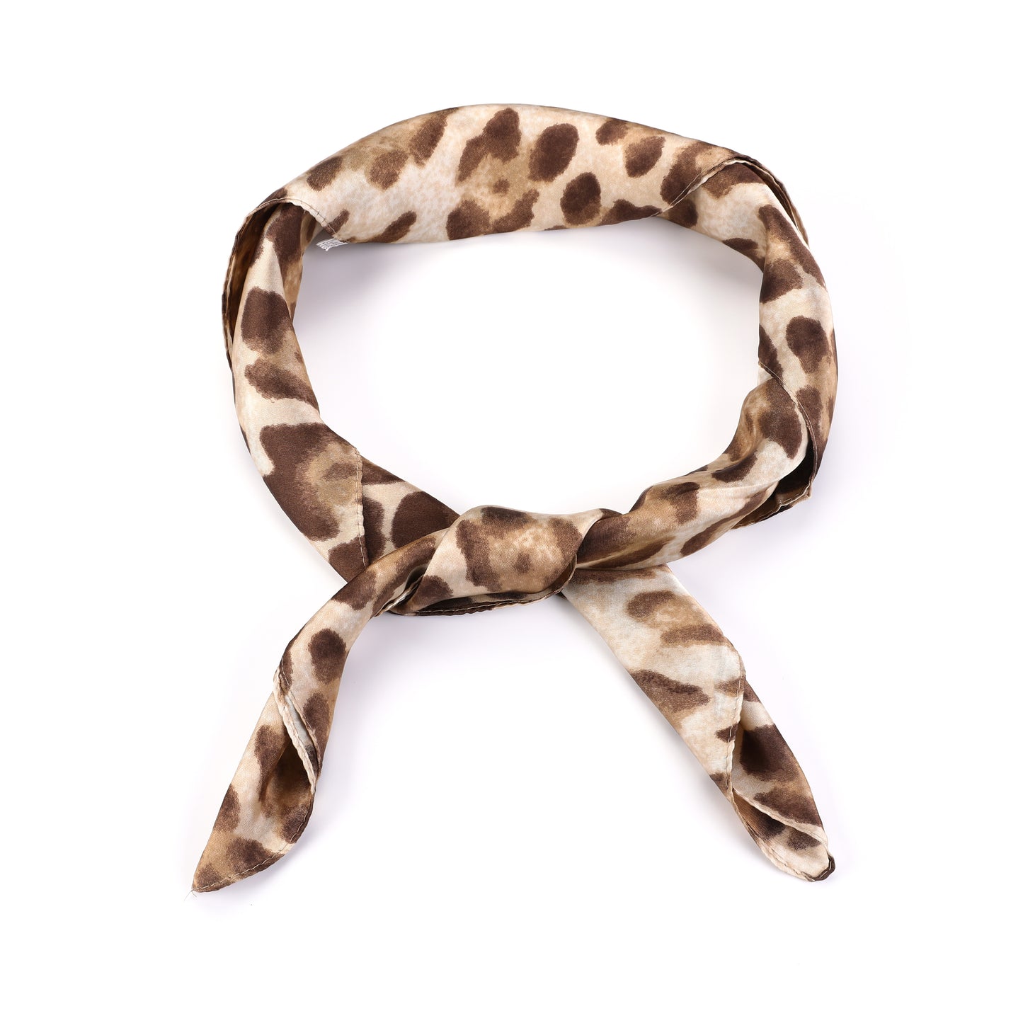 Women's scarf - mini scarf - women's fashion - square scarf - satin look - animal print - black