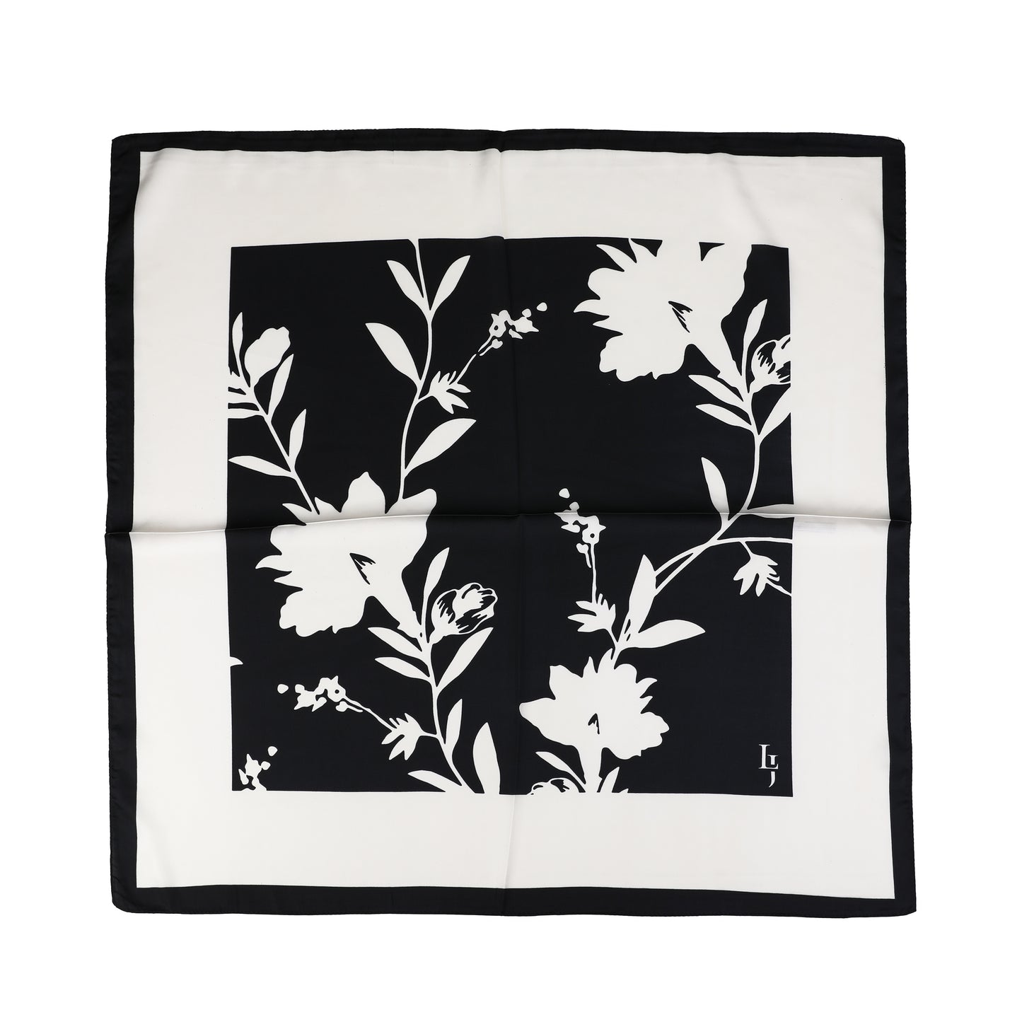 Women's scarf - mini scarf - women's fashion - square scarf - satin look - animal print - black