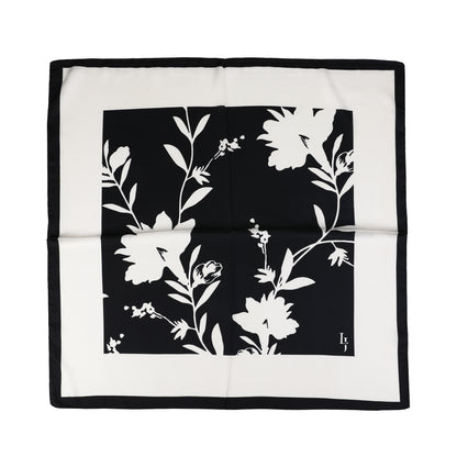 Women's scarf - mini scarf - women's fashion - square scarf - satin look - animal print - black