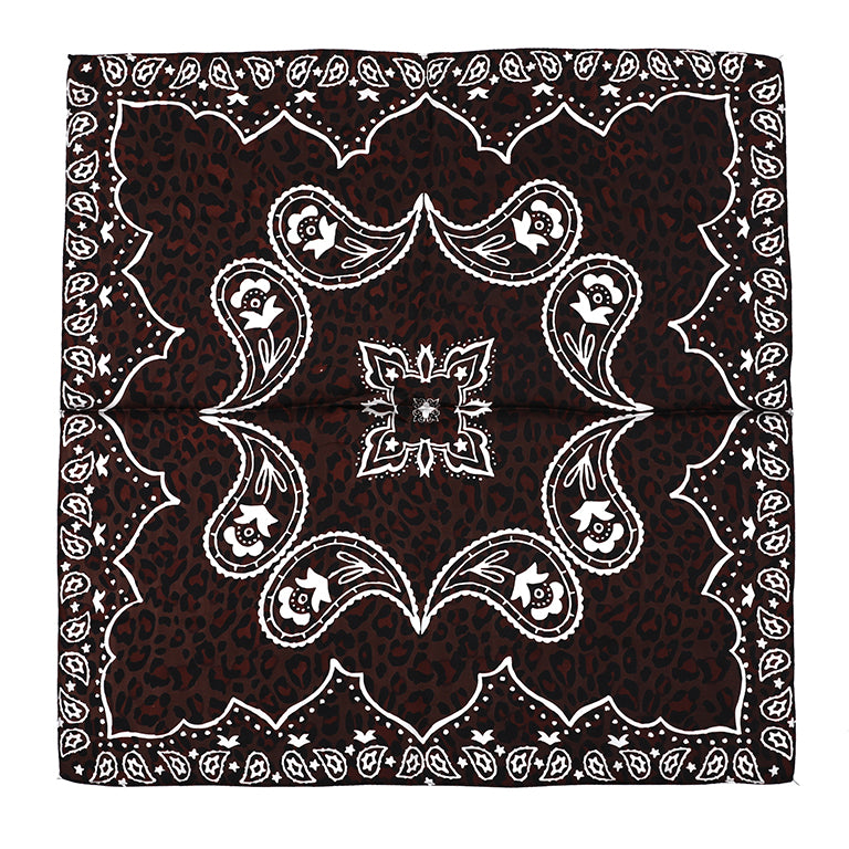 Women's scarf - mini scarf - women's fashion - square scarf - satin look - animal print - black