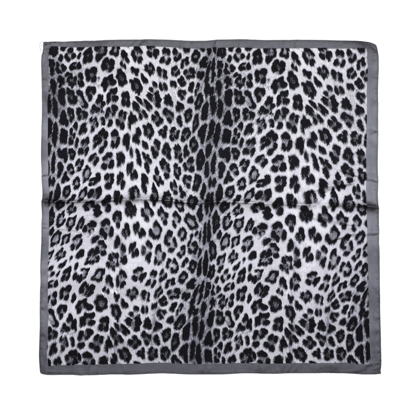 Women's scarf - mini scarf - women's fashion - square scarf - satin look - animal print - black