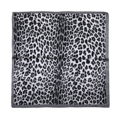 Women's scarf - mini scarf - women's fashion - square scarf - satin look - animal print - black