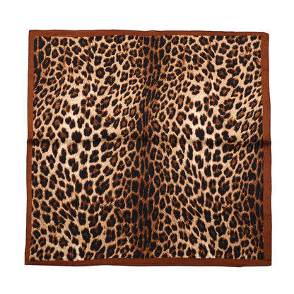 Women's scarf - mini scarf - women's fashion - square scarf - satin look - animal print - black