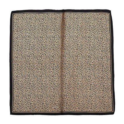 Women's scarf - mini scarf - women's fashion - square scarf - satin look - animal print - black