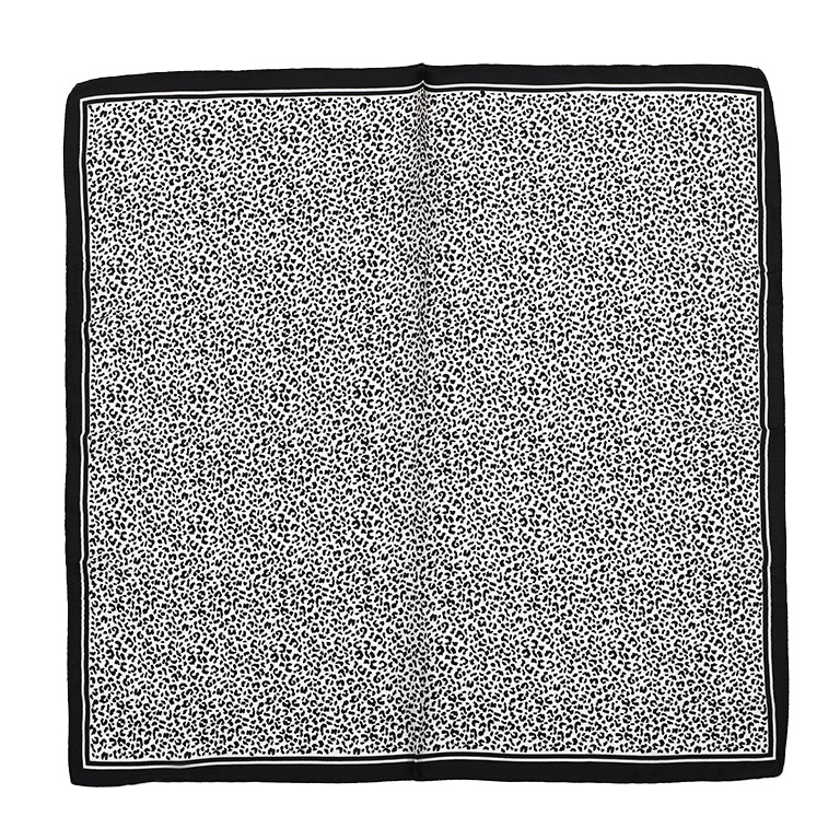 Women's scarf - mini scarf - women's fashion - square scarf - satin look - animal print - black