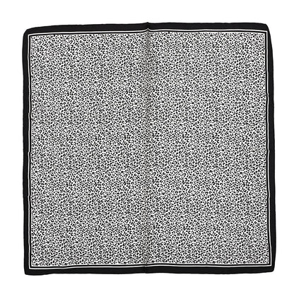 Women's scarf - mini scarf - women's fashion - square scarf - satin look - animal print - black