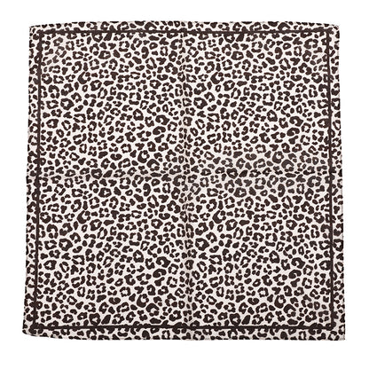 Women's scarf - mini scarf - women's fashion - square scarf - satin look - animal print - black