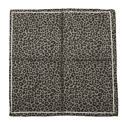 Women's scarf - mini scarf - women's fashion - square scarf - satin look - animal print - black