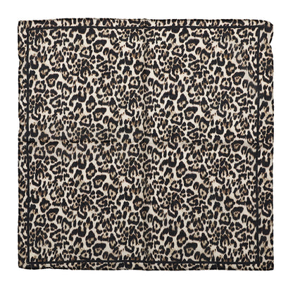Women's scarf - mini scarf - women's fashion - square scarf - satin look - animal print - black