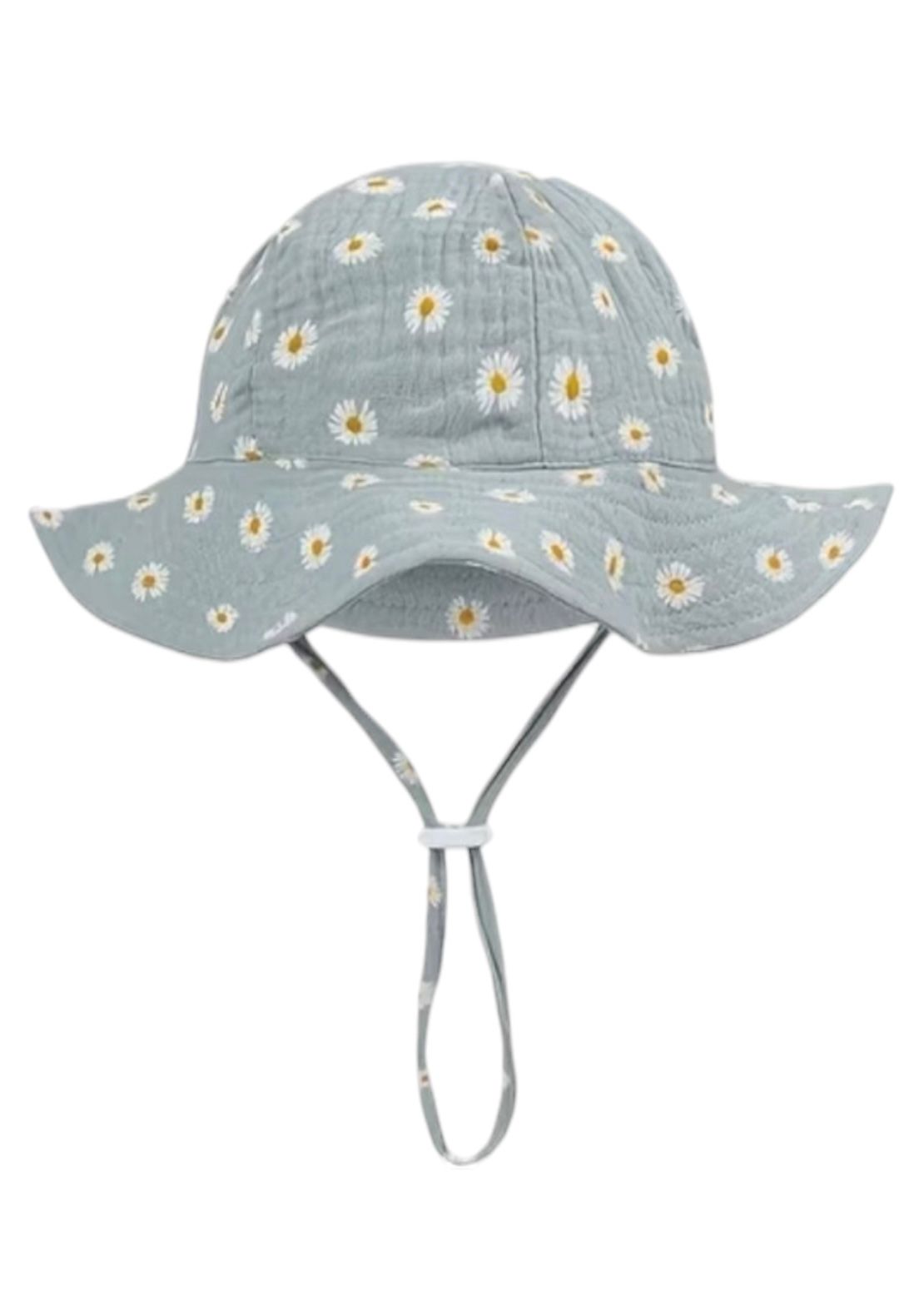 Chapeau d'été pour bébé - enfant - fille - garçon - chapeau de soleil - été - tissu hydrophile - coton - blanc à fleurs