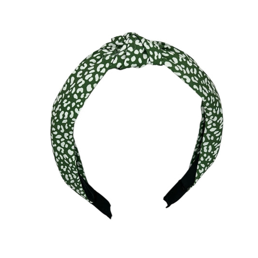 Diadeem - stof - haarband - met panterprint - groen