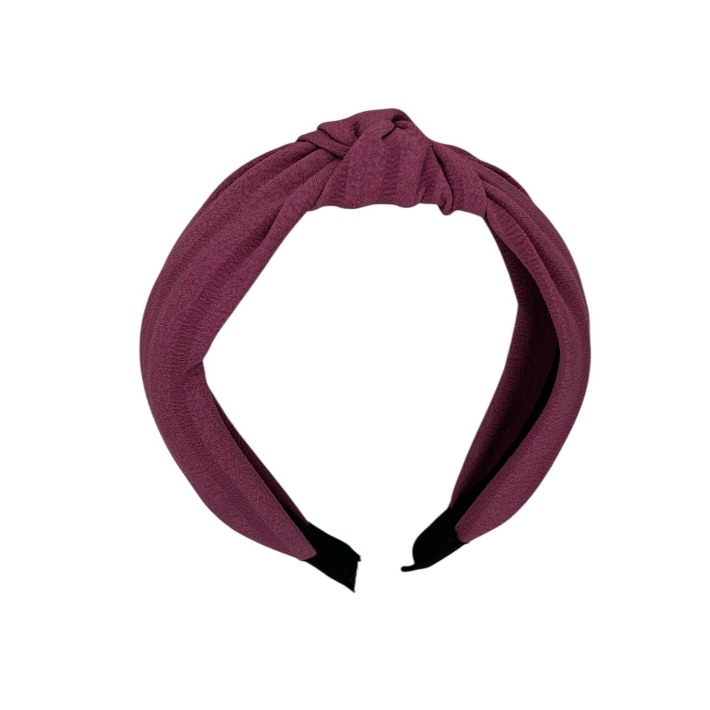 Bandeau en tissu noir à nœud