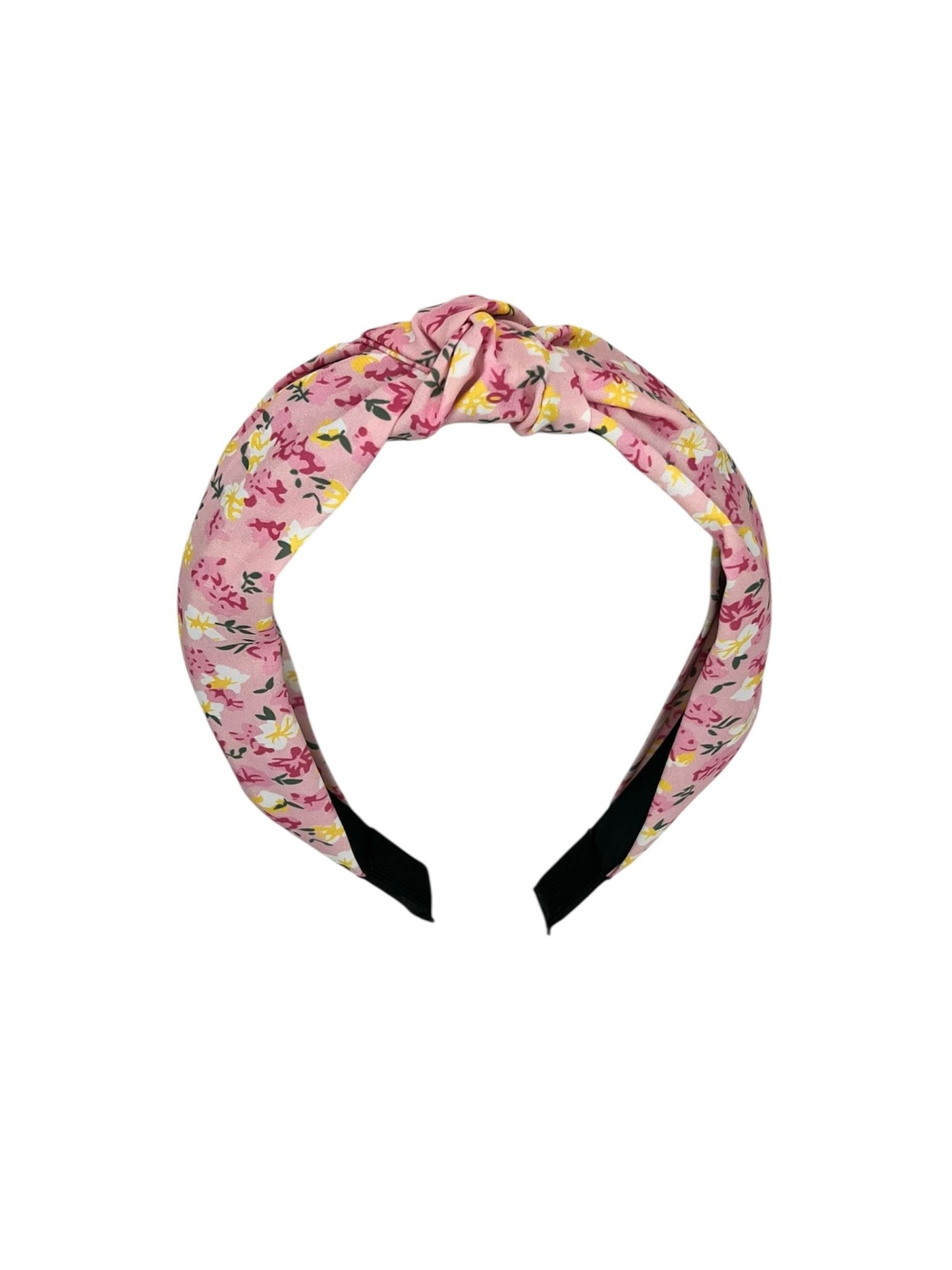 Diadeem - stof - haarband - met bloemetjes - roze