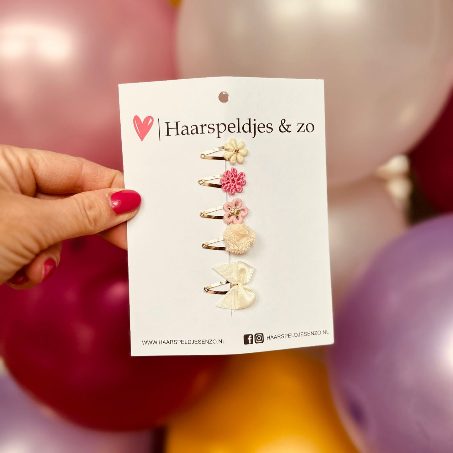Baby haarspeldjes - mini - 2cm groot - try-out - mix - voor de eerste lokjes haar - beige/roze