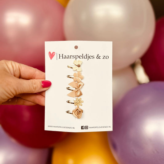 Baby hair clips - mini - 2cm large - try-out - mix - for the first locks of hair - flowers - sequins - Christmas - holidays
