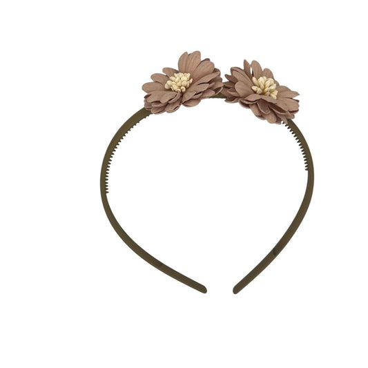 Diadème fleur - floraison - fleurs - diadème noir - jaune