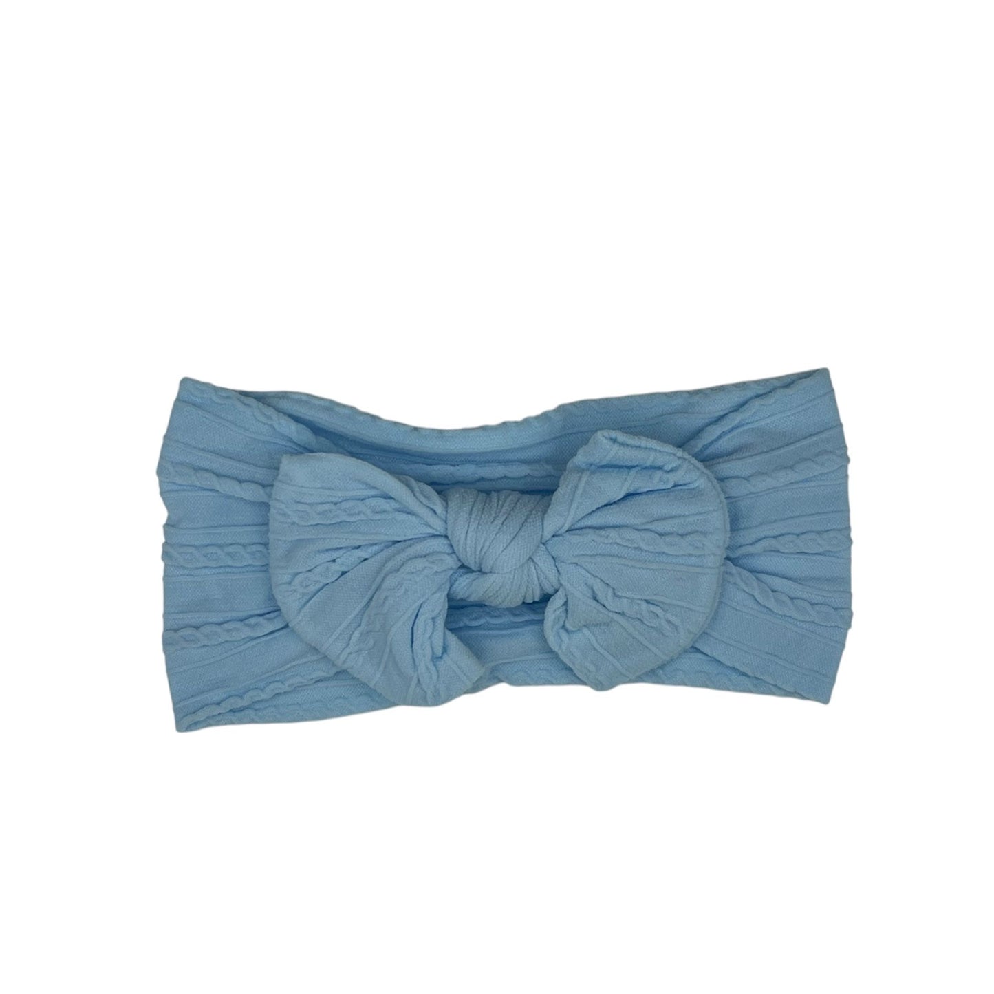 Baby headband - hairband - girls - elastic - with knot and bow - pink