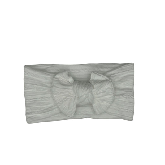 Baby hoofdband - haarband - meisjes - elastisch - met knoop en strik - wit